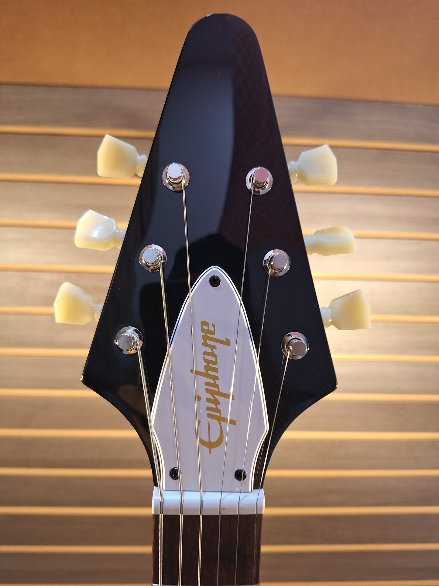 Epiphone Jimi Hendrix "Love Drops" Flying V Electric Guitar Ebony