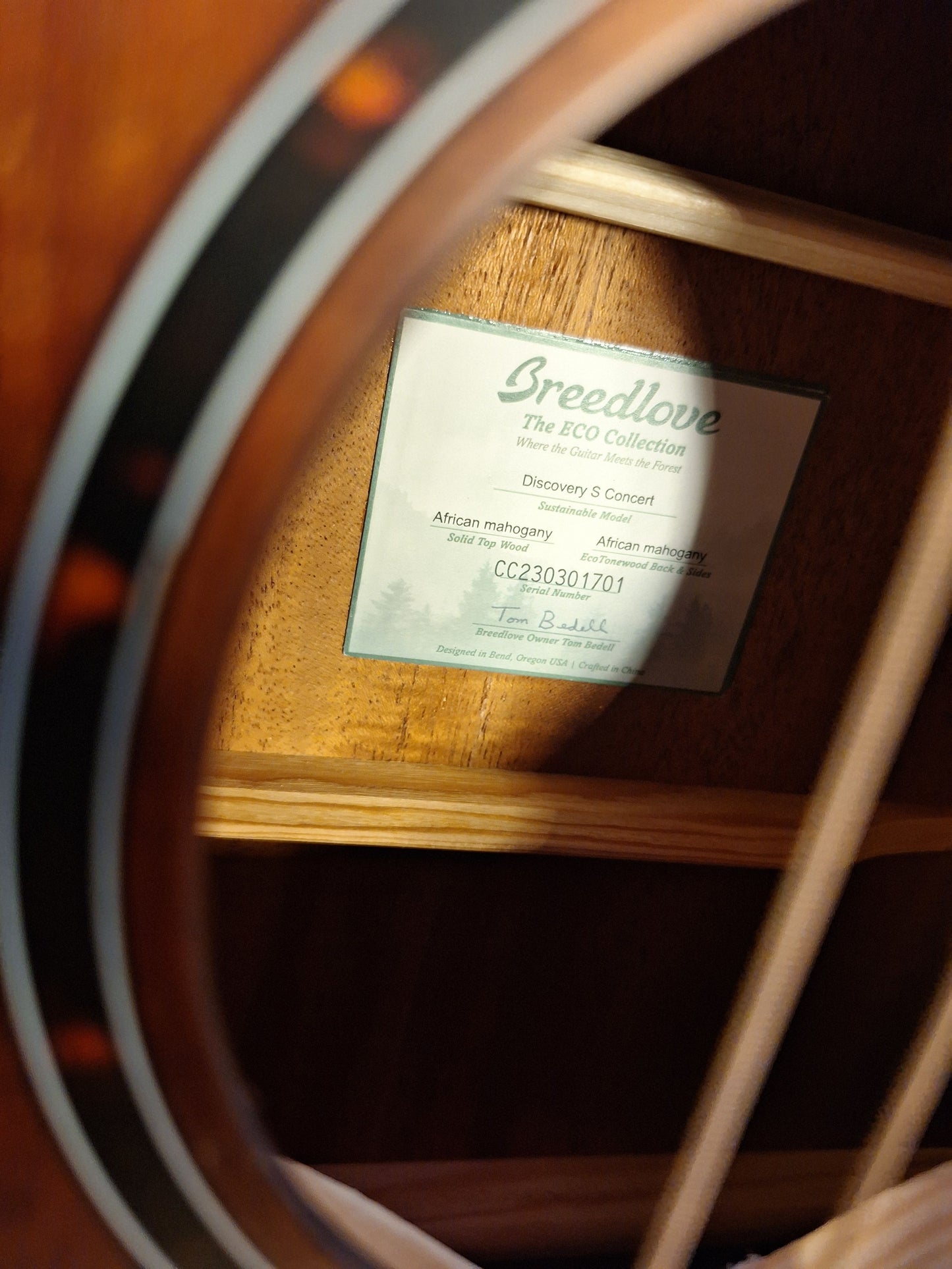 Breedlove Discovery S African Mahogany- African Mahogany Concert Acoustic Guitar Natural