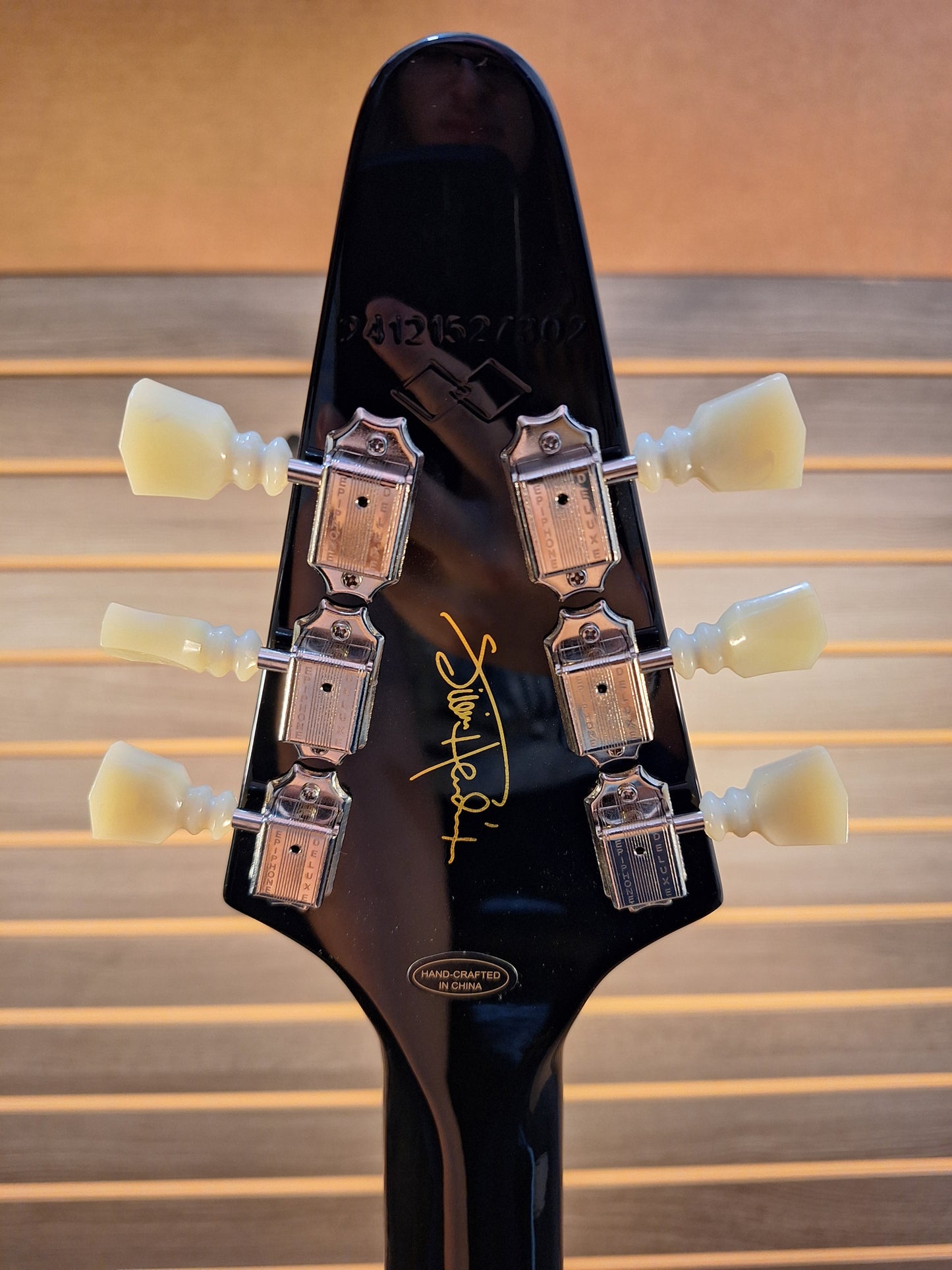 Epiphone Jimi Hendrix "Love Drops" Flying V Electric Guitar Ebony