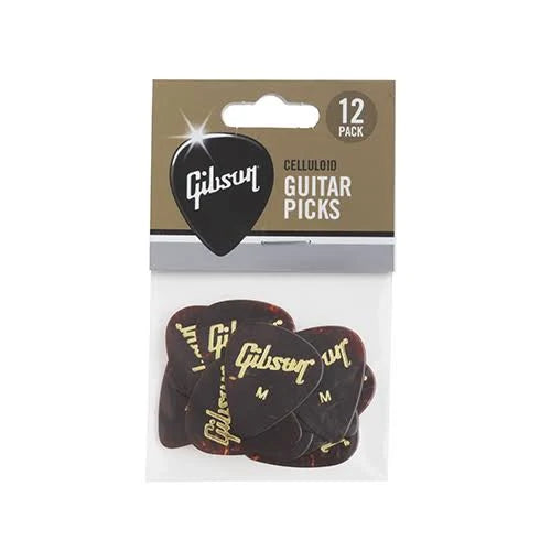 Gibson Medium Celluloid Picks 12 Pack
