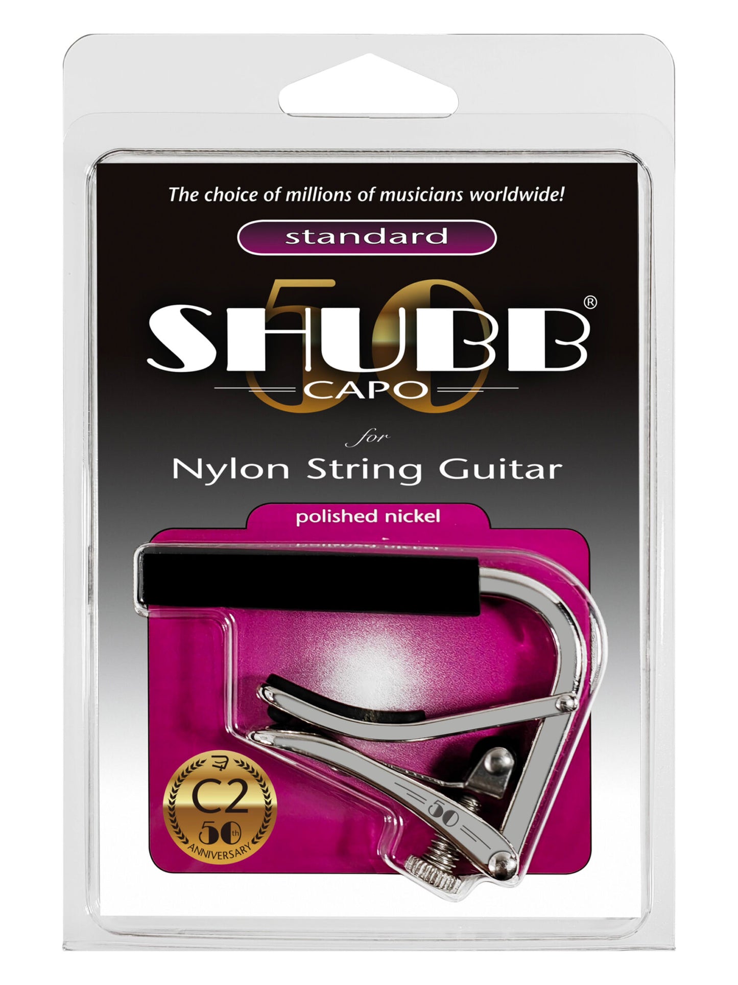 Shubb Standard Capo For Nylon Strings C2