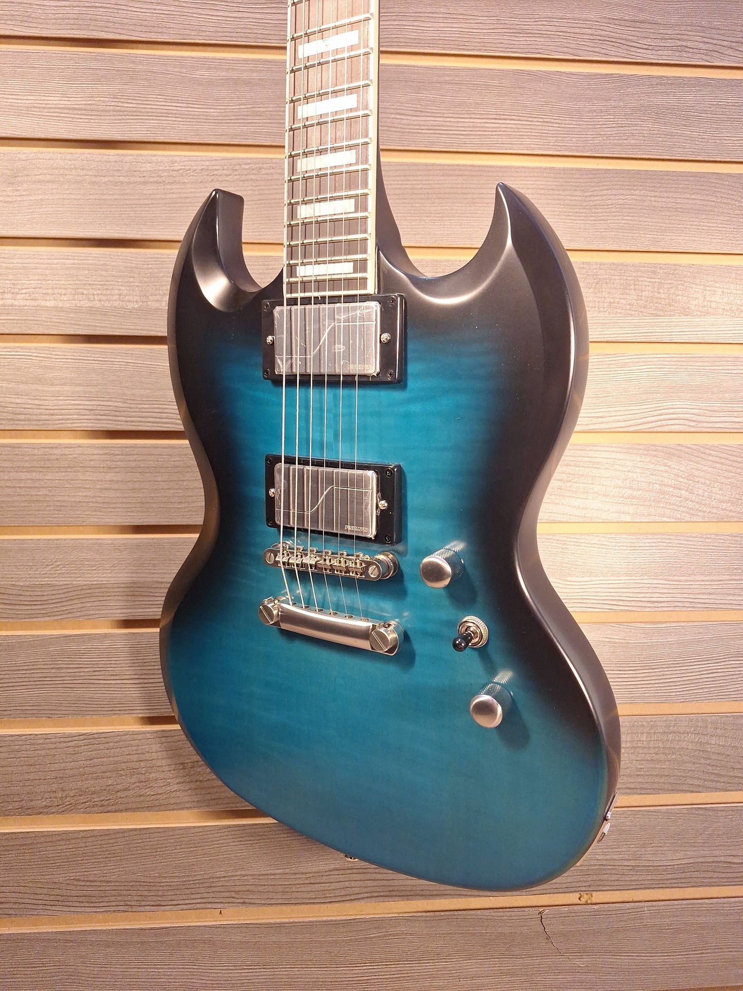 Epiphone SG Prophecy Blue Tiger Aged Gloss