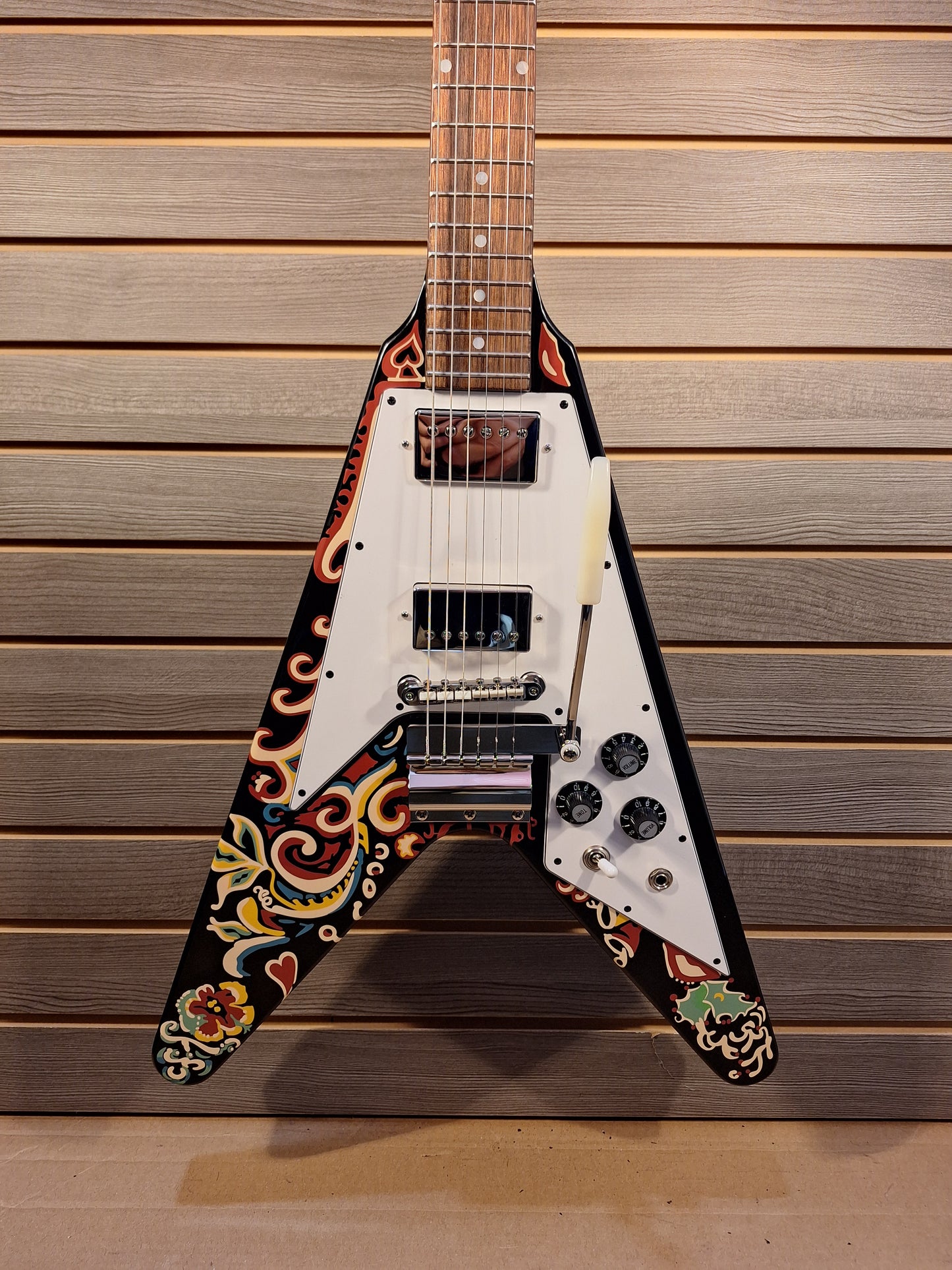 Epiphone Jimi Hendrix "Love Drops" Flying V Electric Guitar Ebony