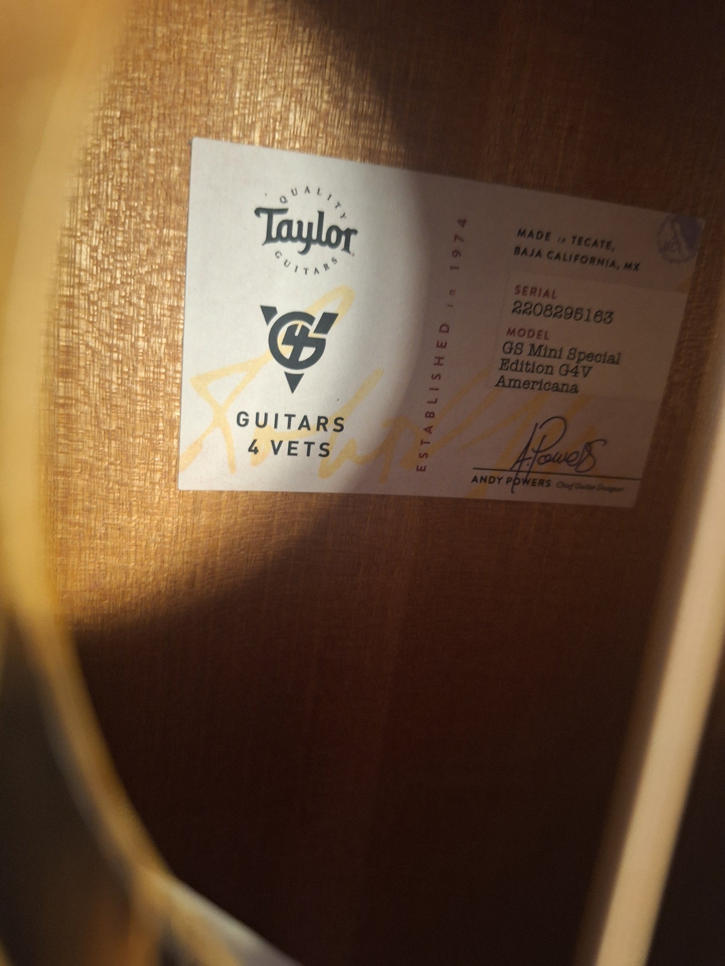 Taylor GS Mini Special Edition G4V American With Premium Gig Bag #5163