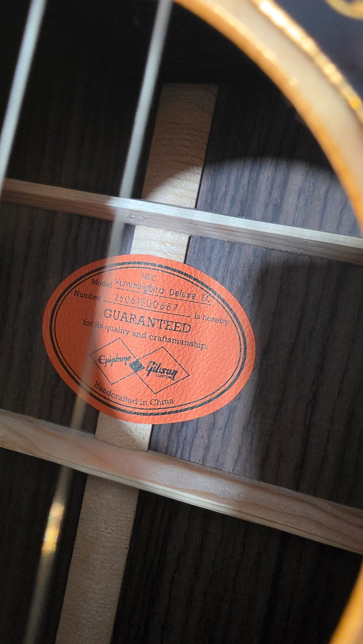 Epiphone IGC Hummingbird Deluxe EC, Natural