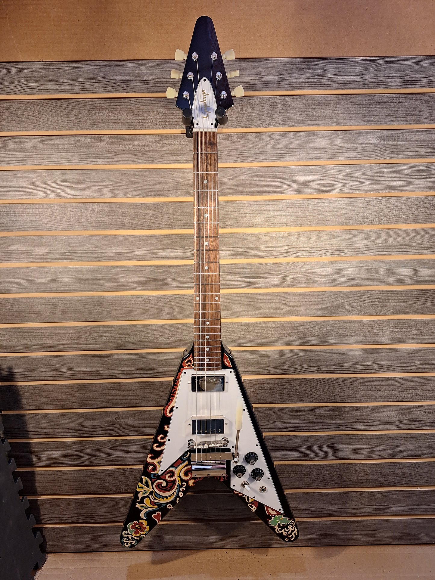 Epiphone Jimi Hendrix "Love Drops" Flying V Electric Guitar Ebony