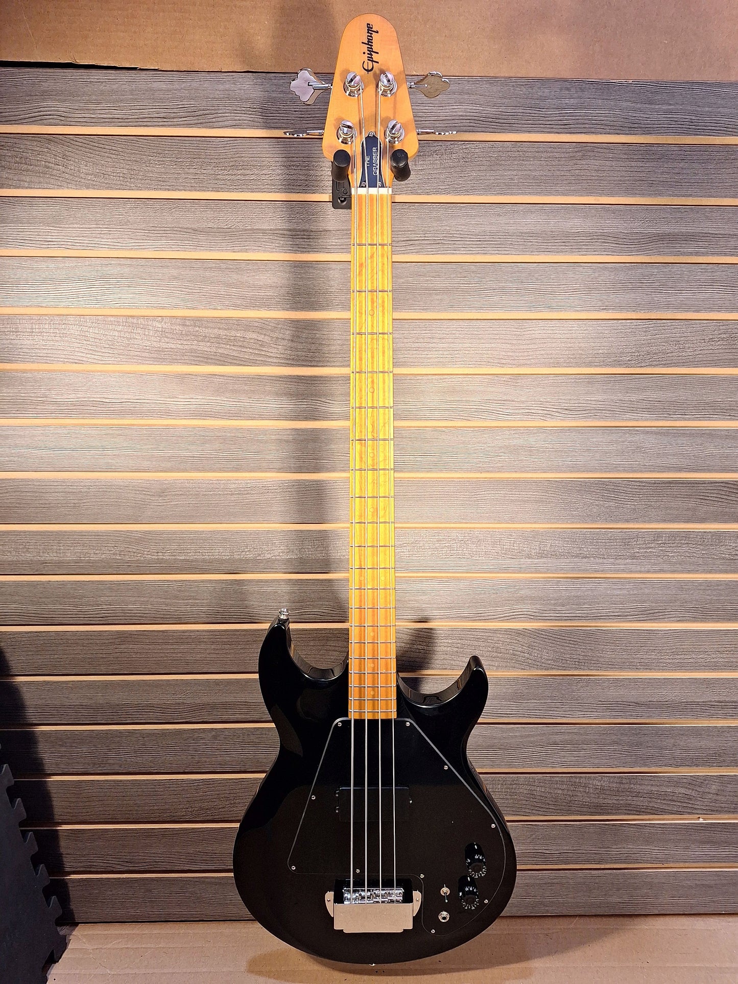Epiphone Grabber Bass Black With Premium Gig Bag