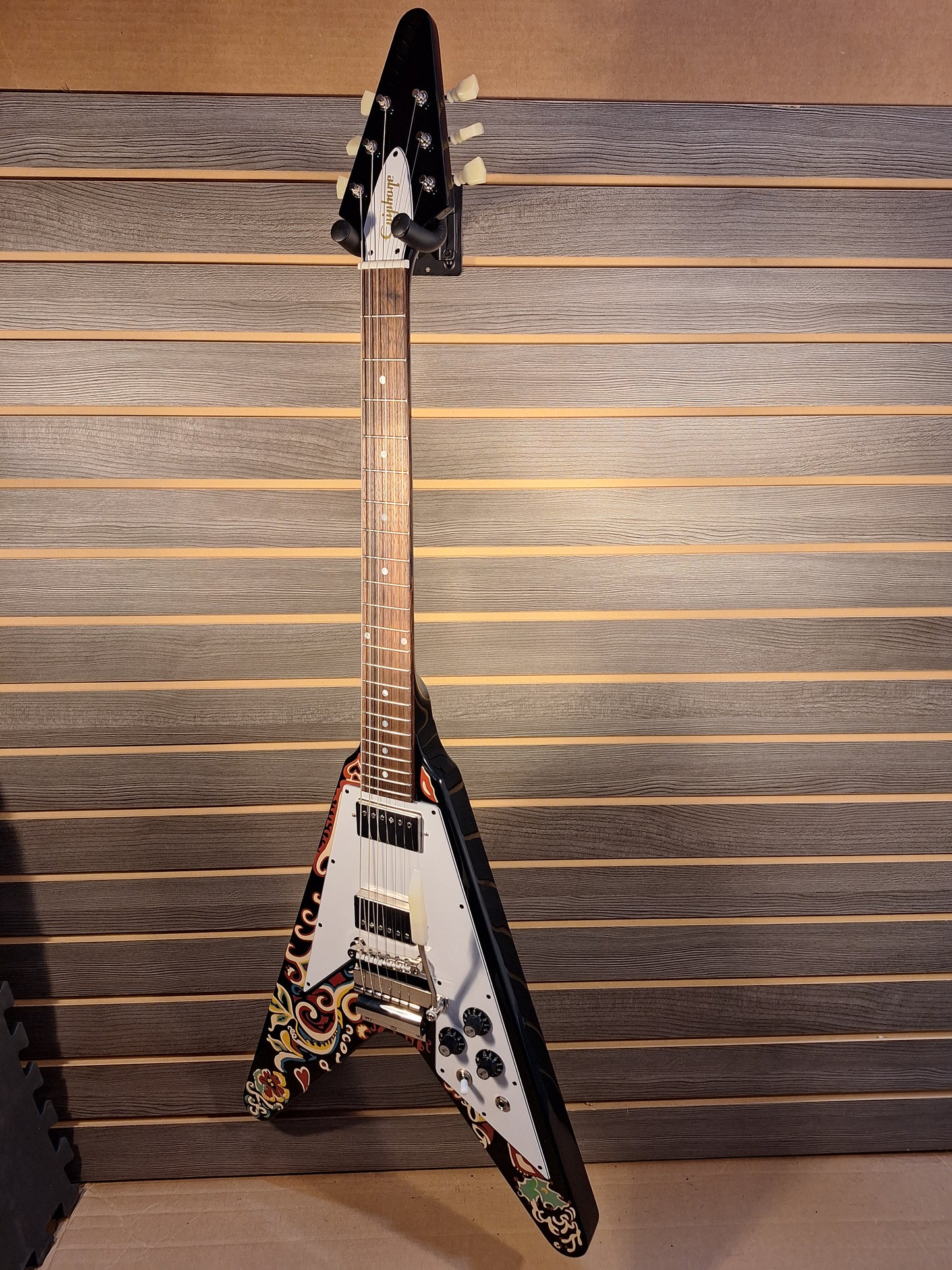 Epiphone Jimi Hendrix "Love Drops" Flying V Electric Guitar Ebony