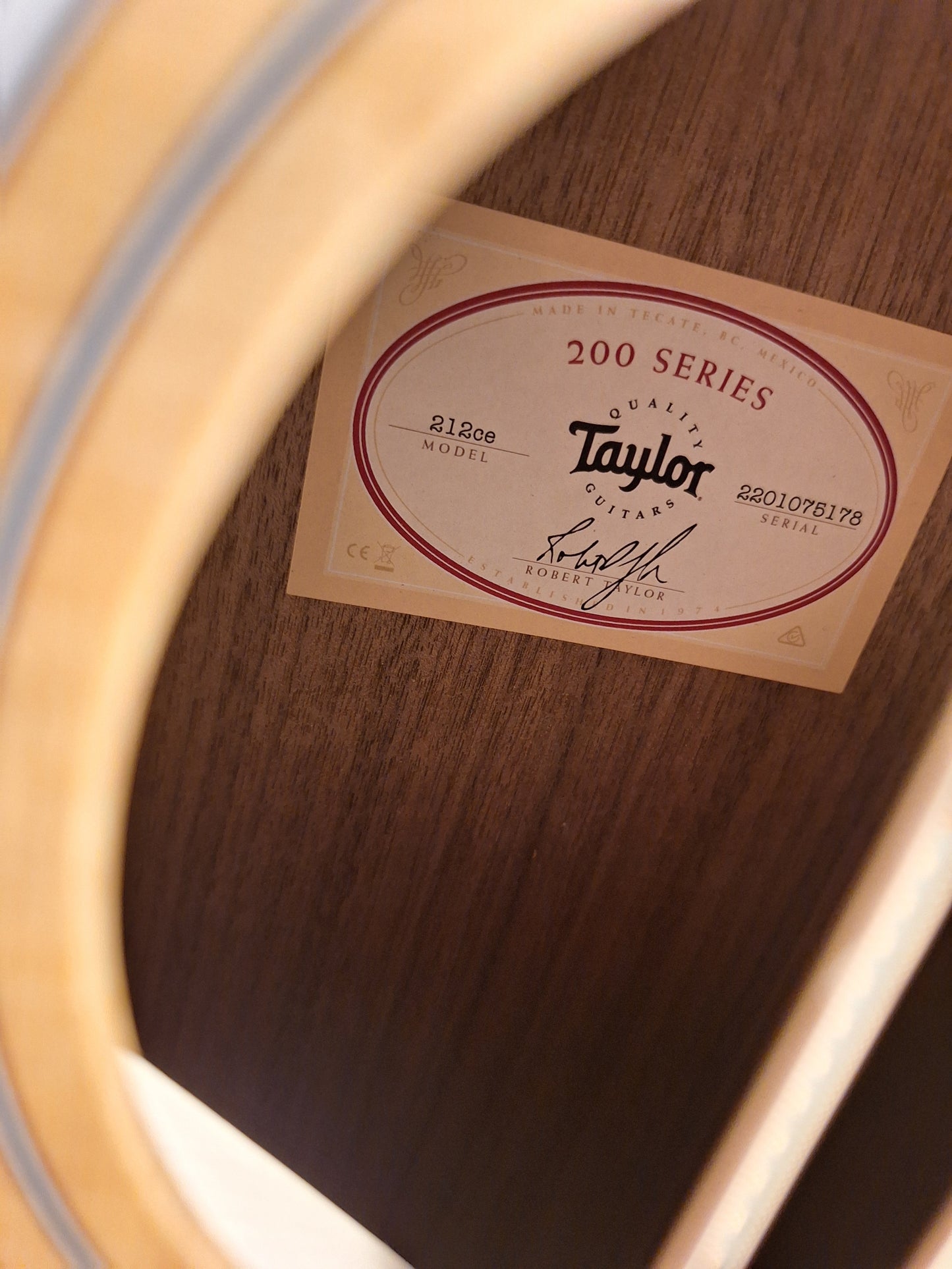 Taylor 212ce Acoustic/Electric Guitar