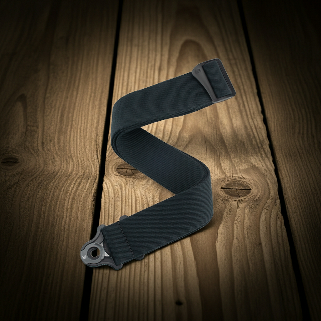 D'Addario Auto Lock Skater Black Guitar Strap