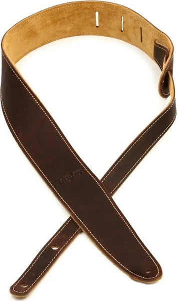 Taylor Strap Chocolate Brown Leather Suede 2.5 Inch