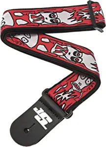 D'Addario Instrument Strap Joe Satriani Planet Lock Red And Black