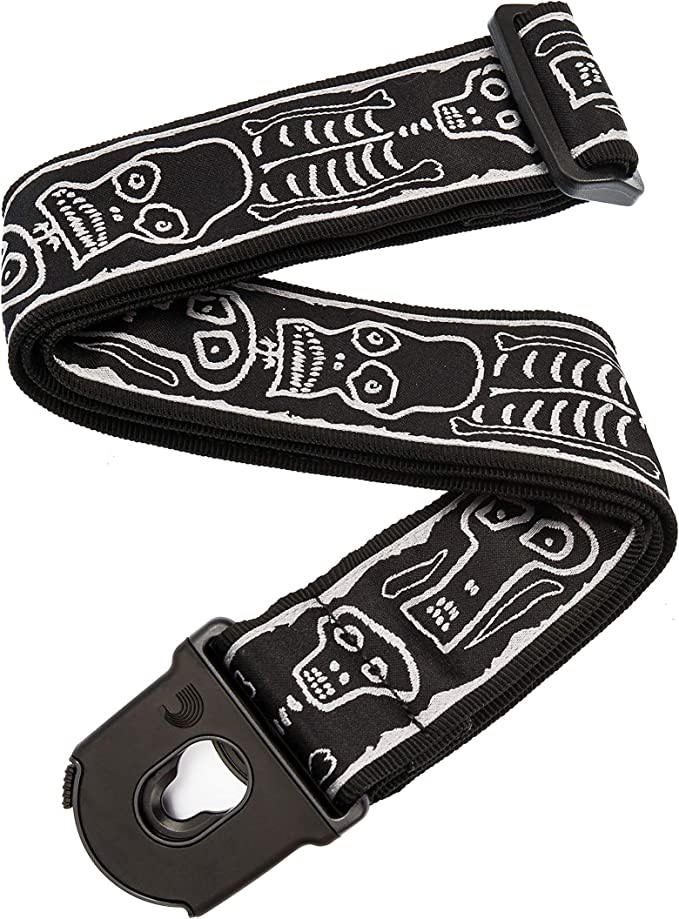 D'Addario Instrument Strap Joe Satriani Planet Lock Black And Gray