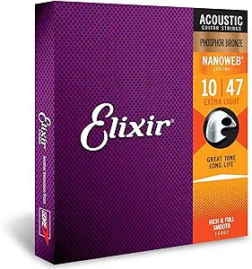 Elixir 10/47 Acoustic Phosphor Bronze Nanoweb Extra Light