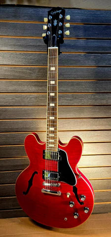 Epiphone ES-335 Figured Cherry Red Electric Guitar W/ Premium gig bag By Dr. Epiphone