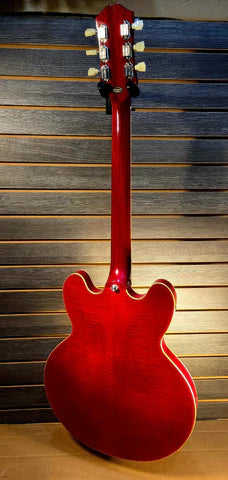 Epiphone ES-335 Figured Cherry Red Electric Guitar W/ Premium gig bag By Dr. Epiphone