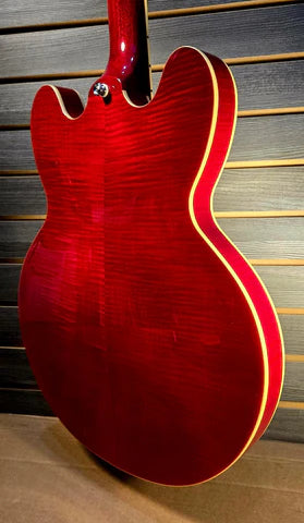 Epiphone ES-335 Figured Cherry Red Electric Guitar W/ Premium gig bag By Dr. Epiphone