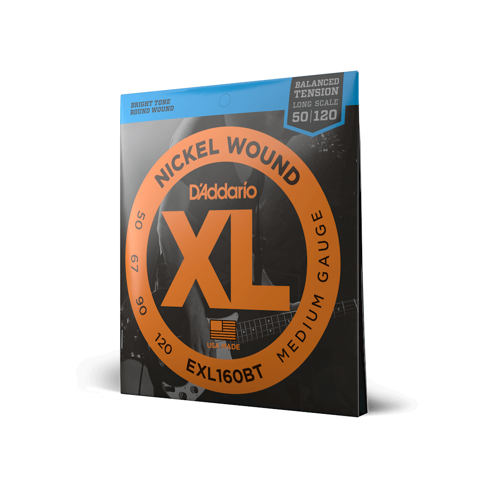 D'Addario Nickel Wound EXL160BT Medium Bass Guitar Strings 50/120