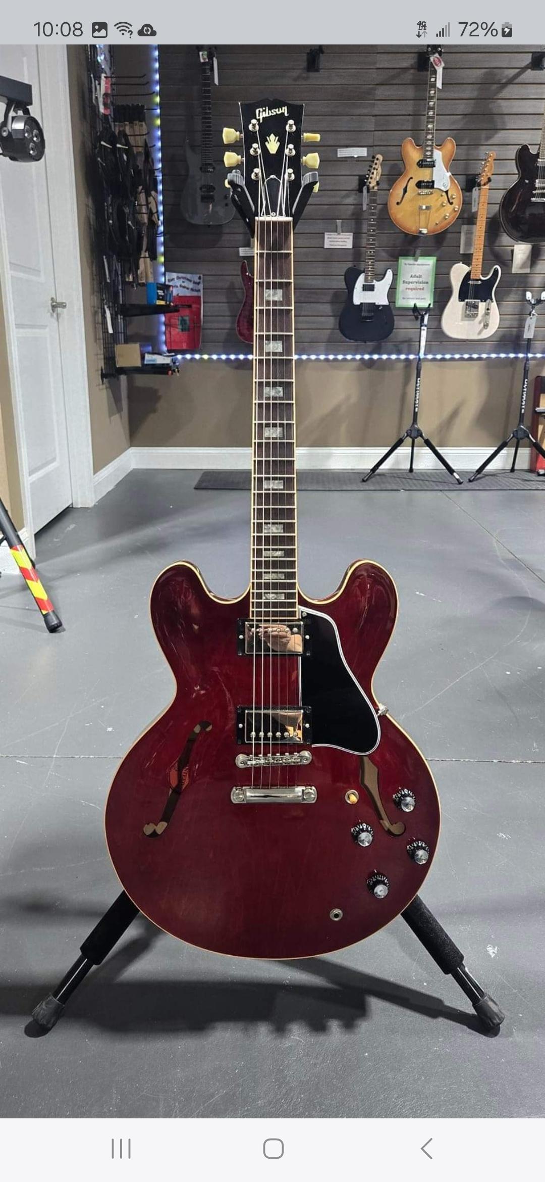 Previously Owned Gibson 2005 335 Custom Shop Electric Guitar With Hard Case
