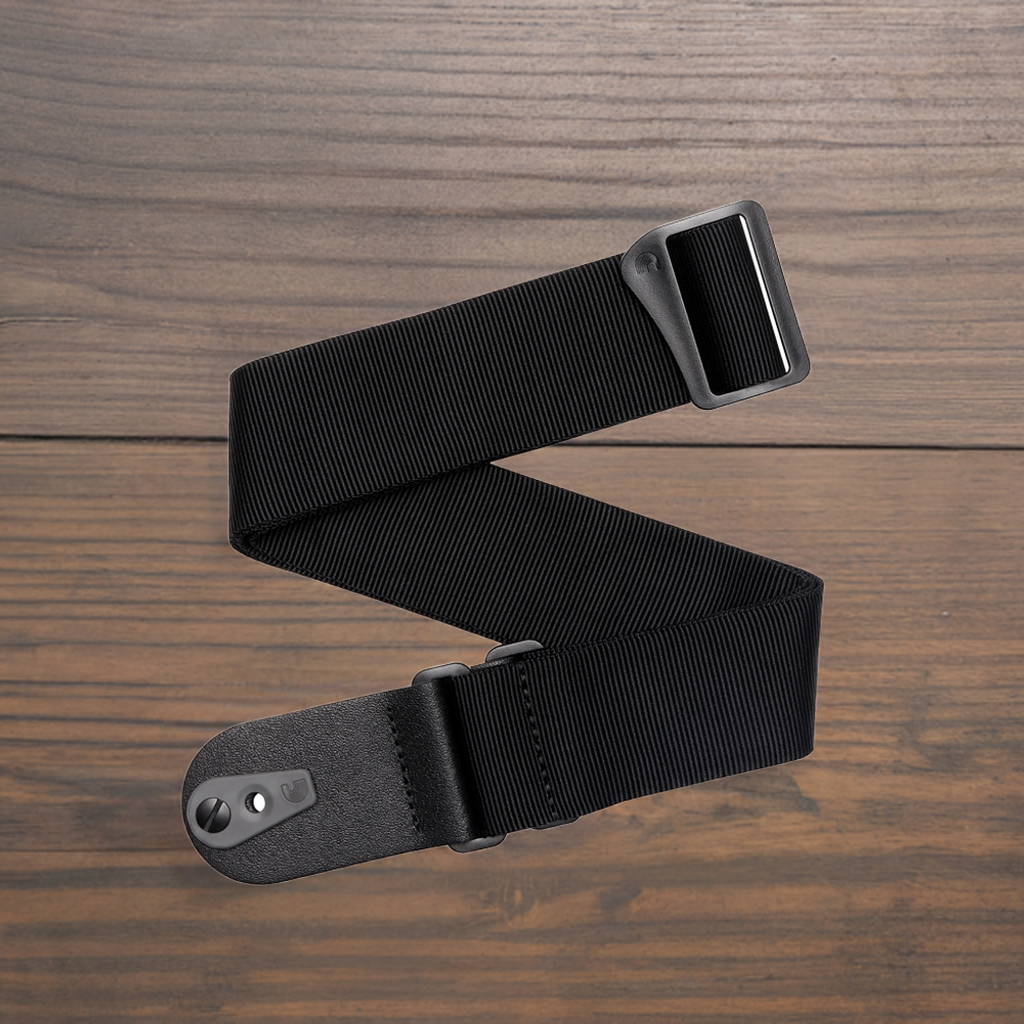 D'Addario Pad Lock Strap Black