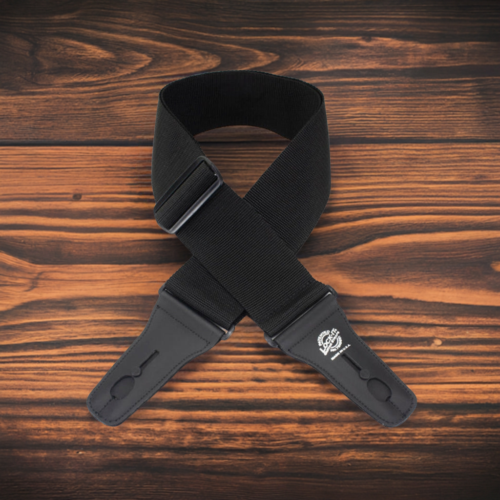 Lock It Gig Series 3" Poly Guitar Strap Black