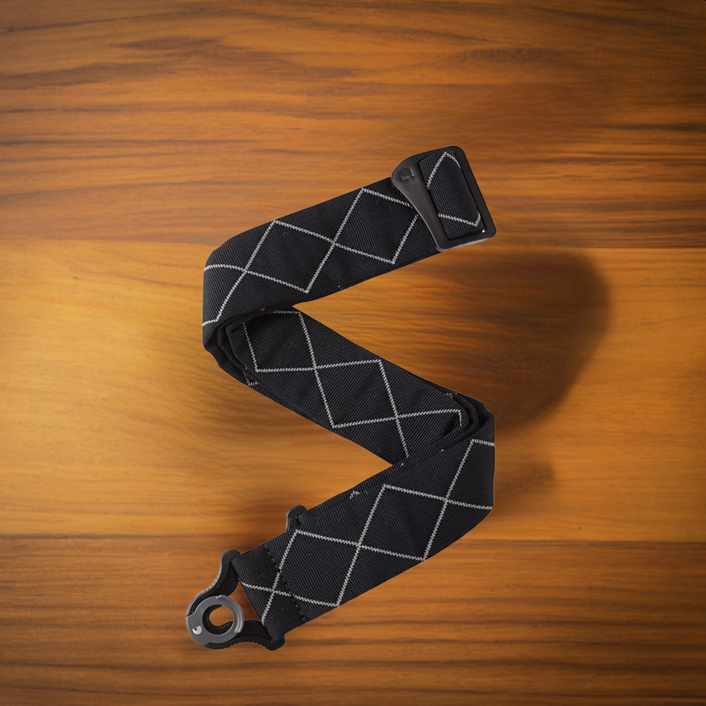 D'Addario Auto Lock Black Diamond Guitar Strap