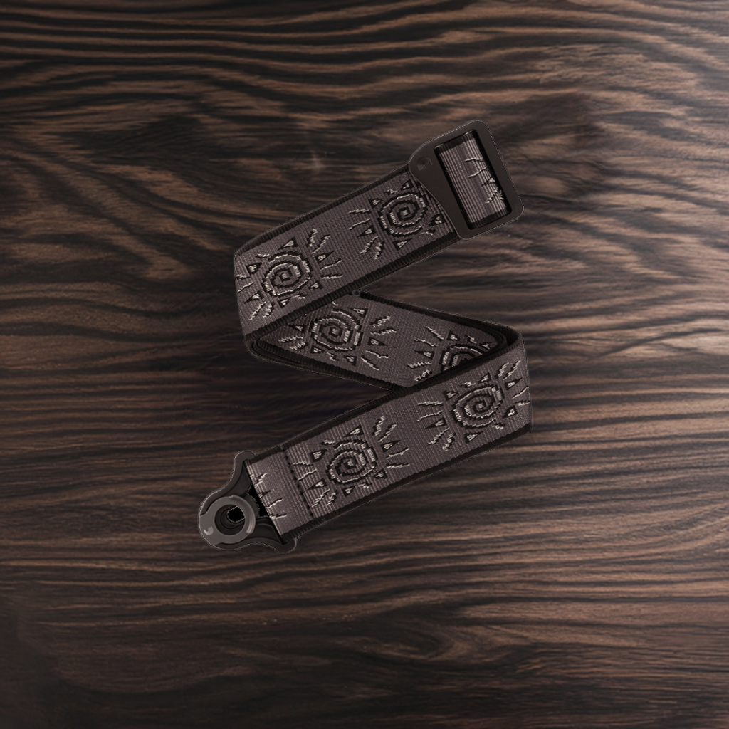 D'Addario Auto Lock Guitar Strap Silver Sun