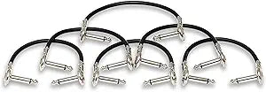 Hosa Guitar Patch Cables IRG 600.5 6 Inch 6 Pack