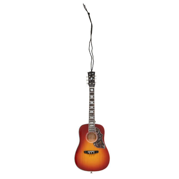 Gibson Hummingbird Vintage Cherry Sunburst Chritmas Ornament