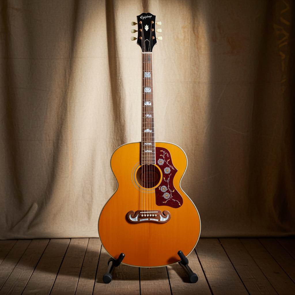 Epiphone J-200 Aged Natural Acoustic/Electric Guitar