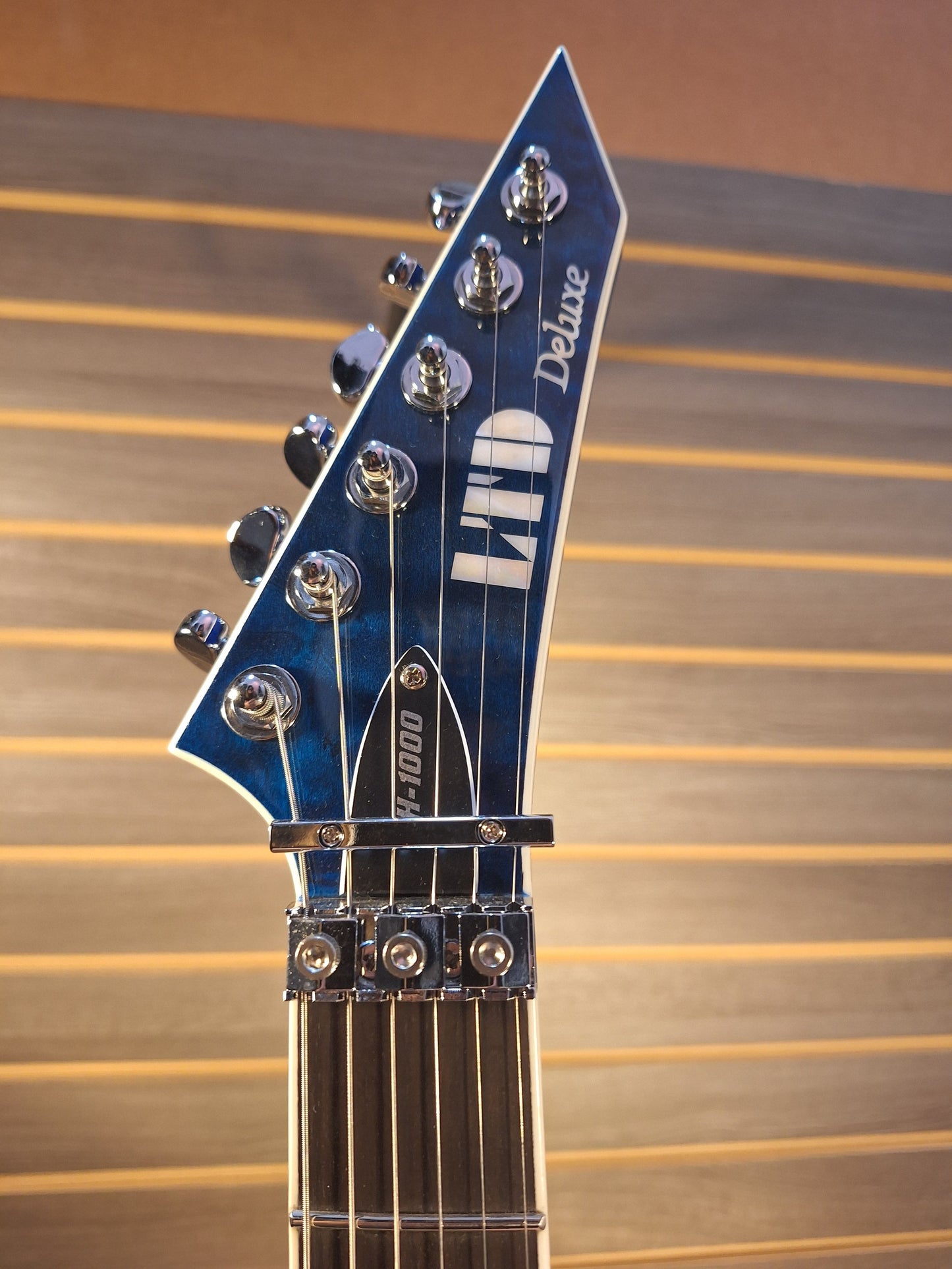 LTD MH-1000QM Black Ocean Electric Guitar