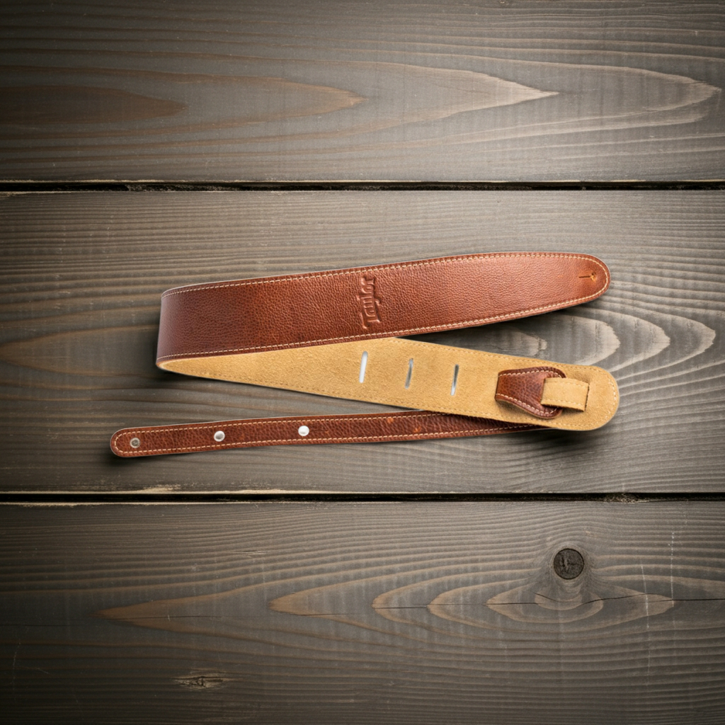 Taylor Strap Medium Brown Leather/Suede 2.5 Inch