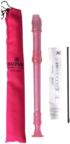 Suzuki SRE-80TP 3 Piece English Recorder Pink