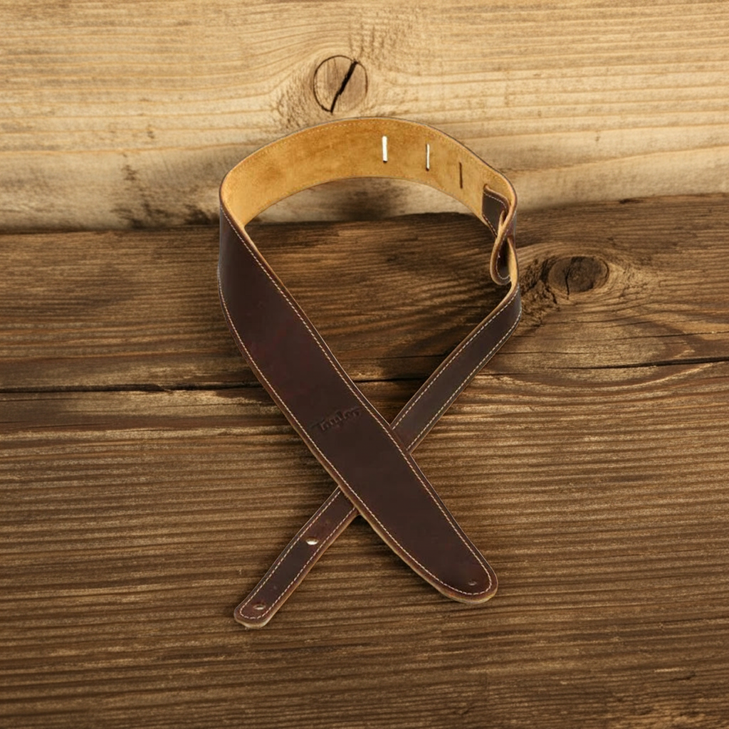 Taylor Strap Chocolate Brown Leather Suede 2.5 Inch