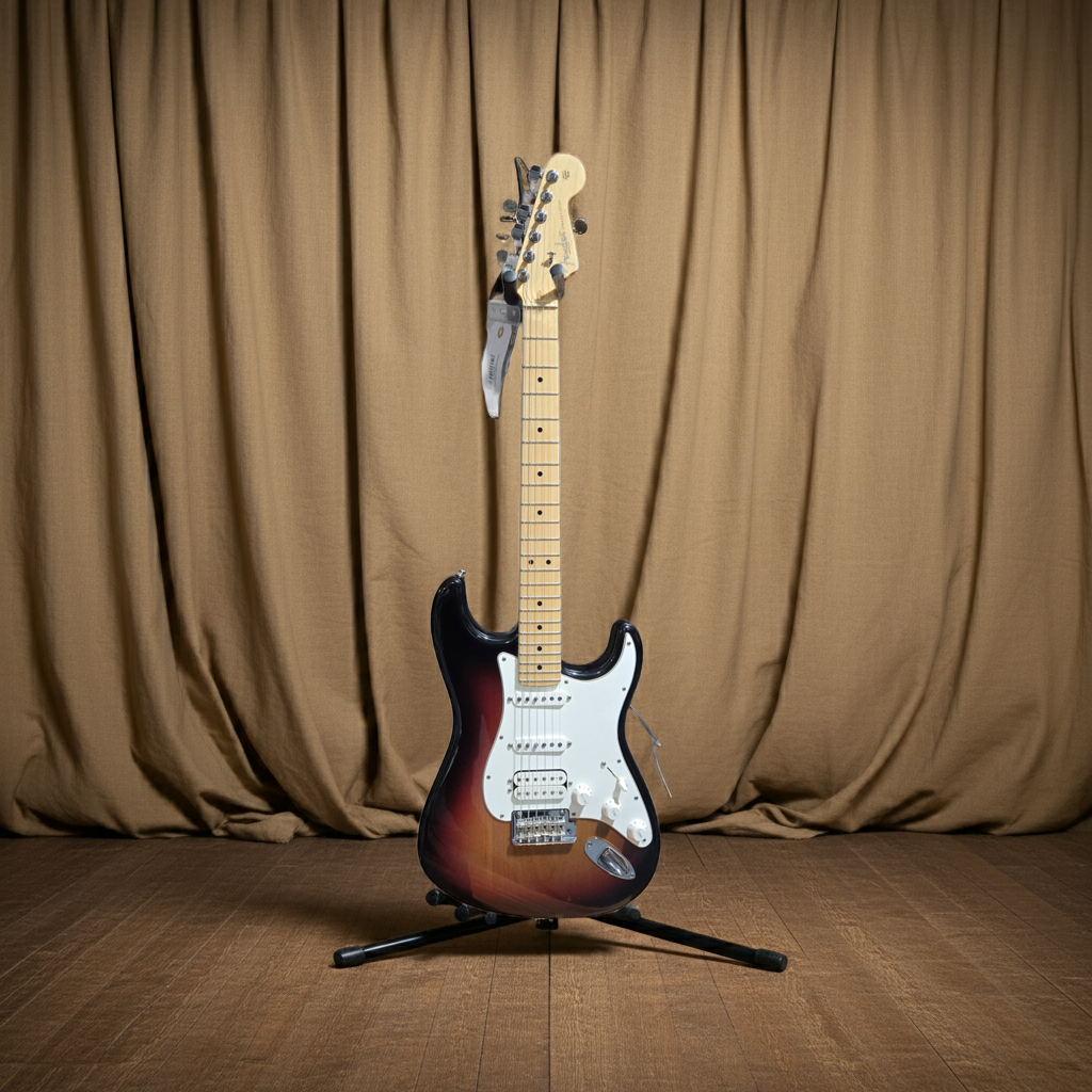 Used Fender USA HSS Strat TSB with hard case
