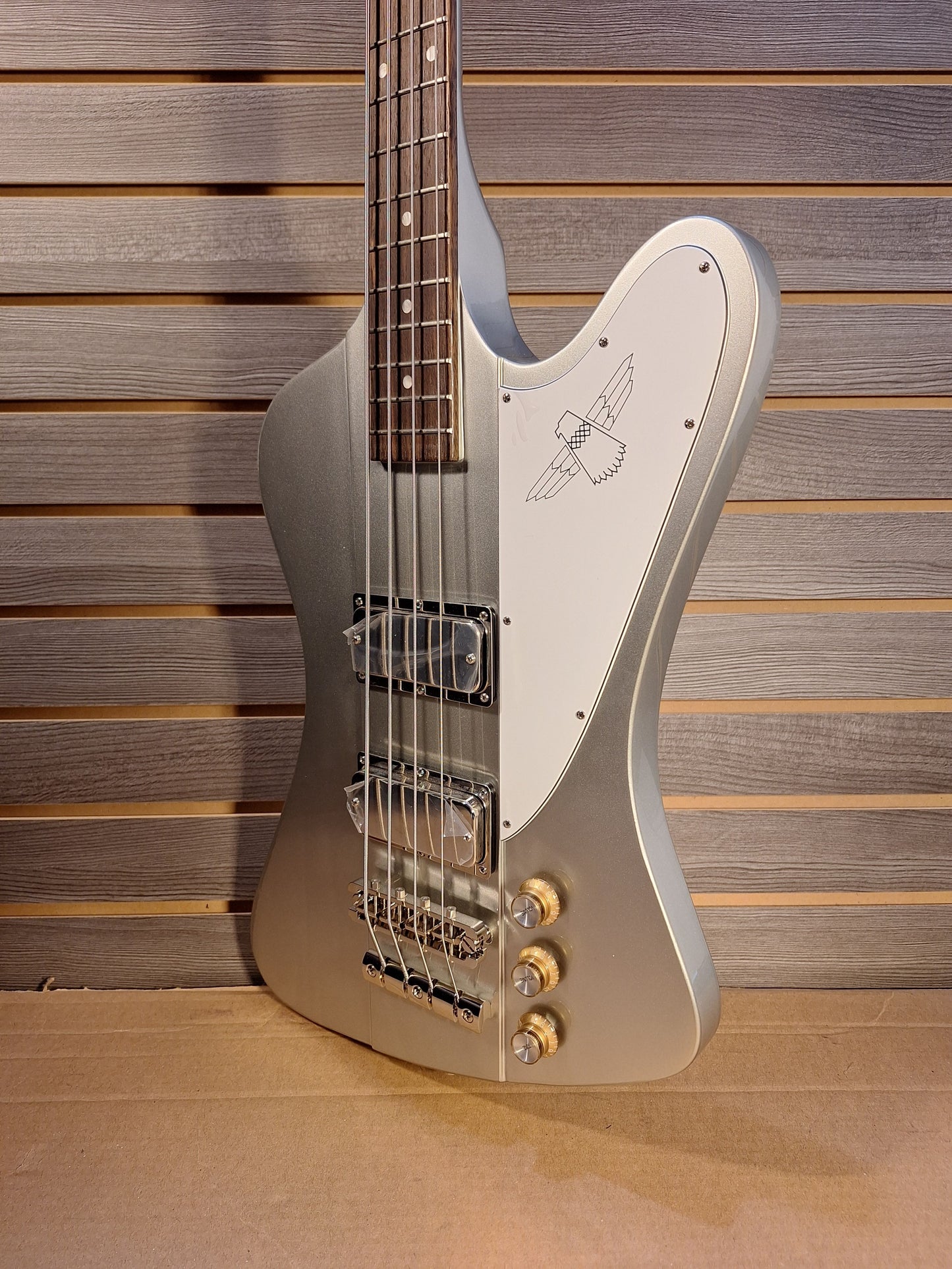 Epiphone Thunderbird '64 Electric Bass. Silver Mist W Premium Gig Bag