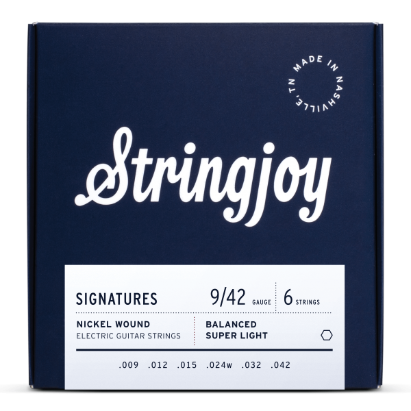 Stringjoy Guitar Strings Super Light Nickel Wound Electric 9-42