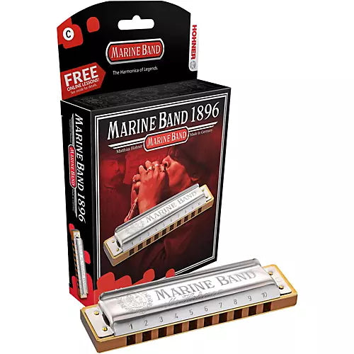 Hohner Marine Band 1896 G Harmonica (C Shown)