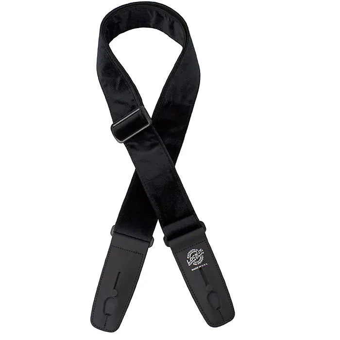 Lock-it Guitar Strap Black Crushed Velvet