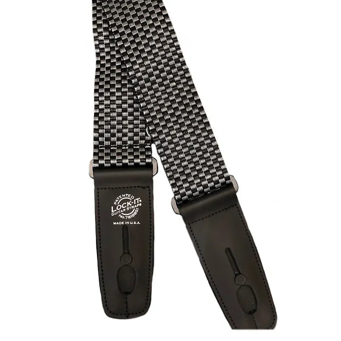 Lock-it Poly Silver Checker Strap