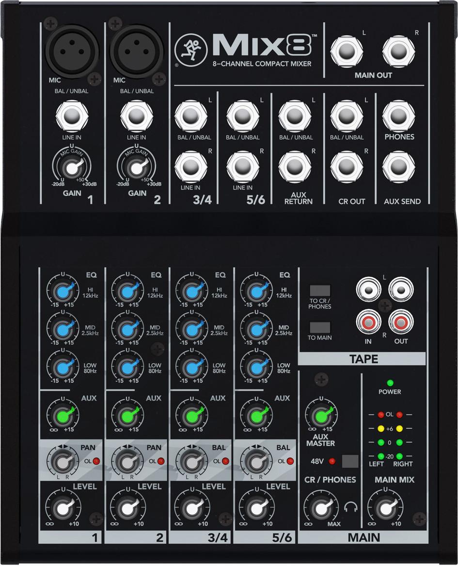 Mackie 802VLZ4 8 Channel Ultra Compact Mixer