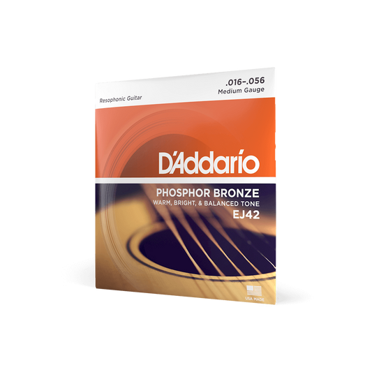 D'Addario Resophonic Guitar Strings EJ42 Phosphor Bronze 16-56