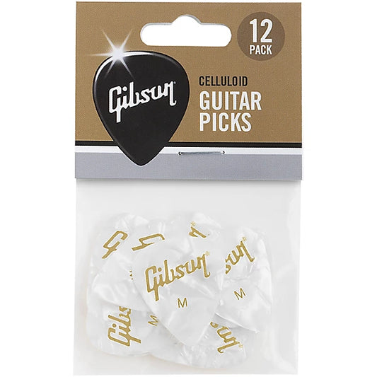 Gibson Medium Pearloid Picks 12 Pack