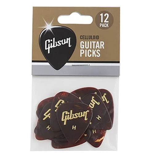 Gibson Heavy Celluliod Tortoise shell  Picks 12 Pack