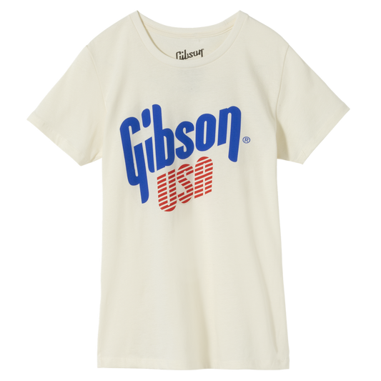 Gibson USA Ladies Tee Vintage White Large