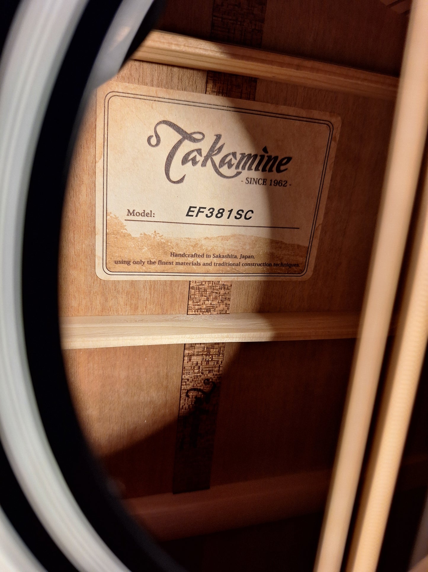 Takamine Legacy EF381SC Acoustic/Electric Guitar With Soft Case