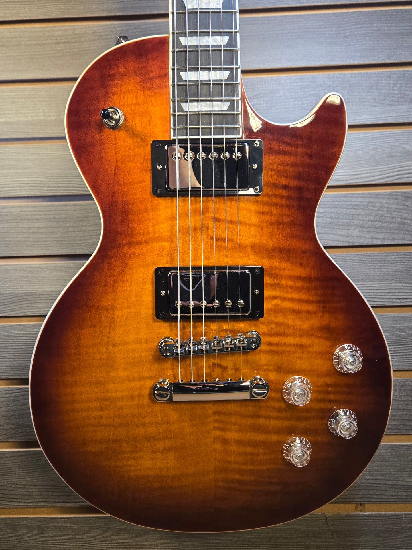 Epiphone Les Paul Modern Figured Mohave Burst Electric Guitar With Premium Gig Bag