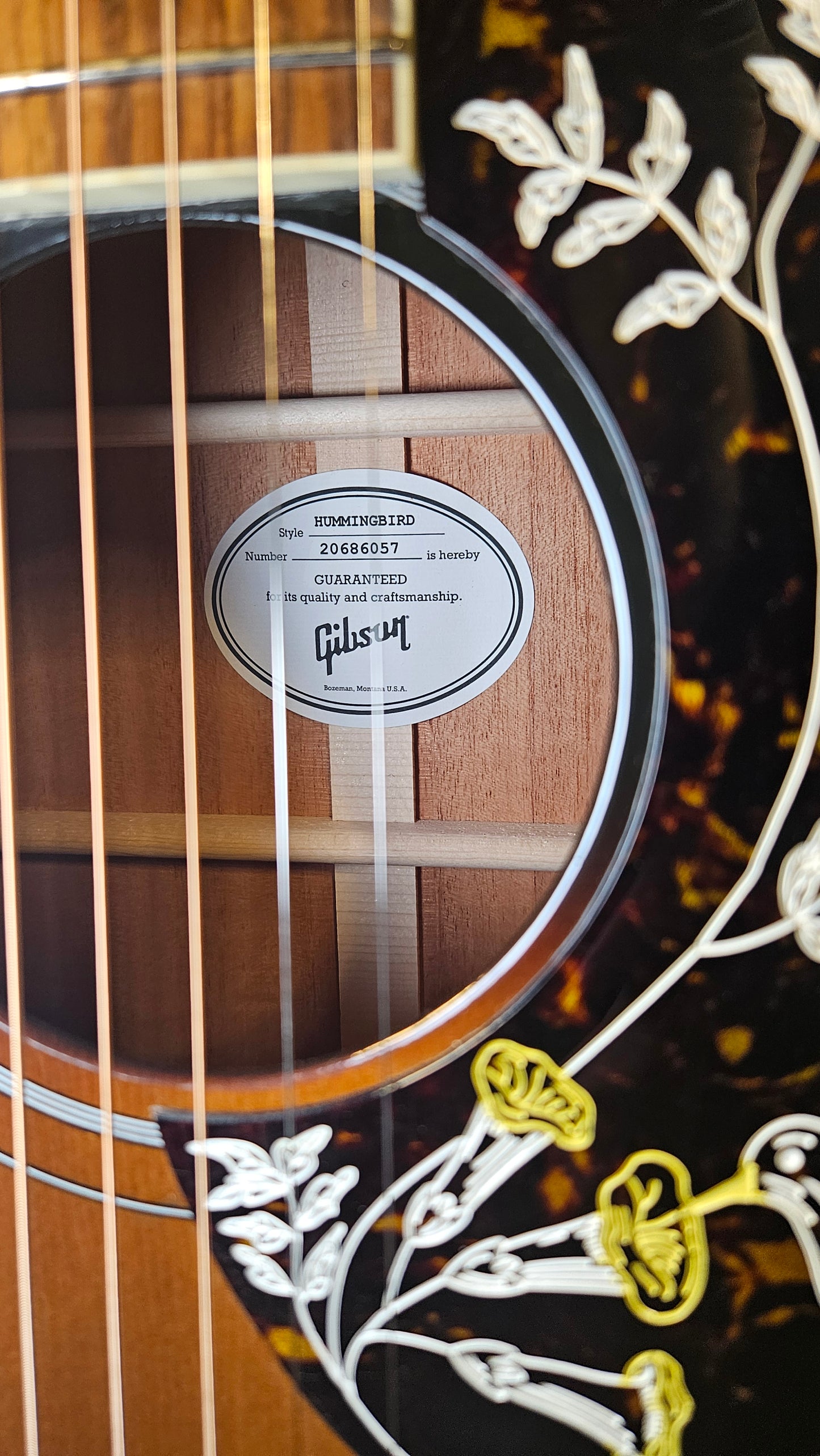 Gibson Hummingbird Standard Vintage Sunburst Acoustic Electric Guitar With Hard Case