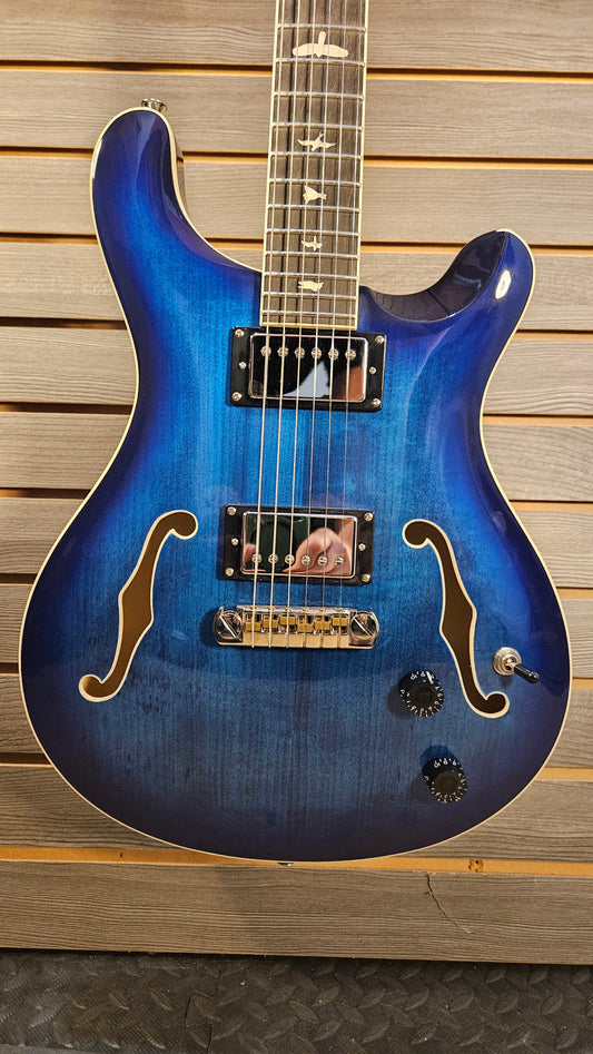 "Used" PRS SE Hollowbody II Faded Blue Burst With Hardcase