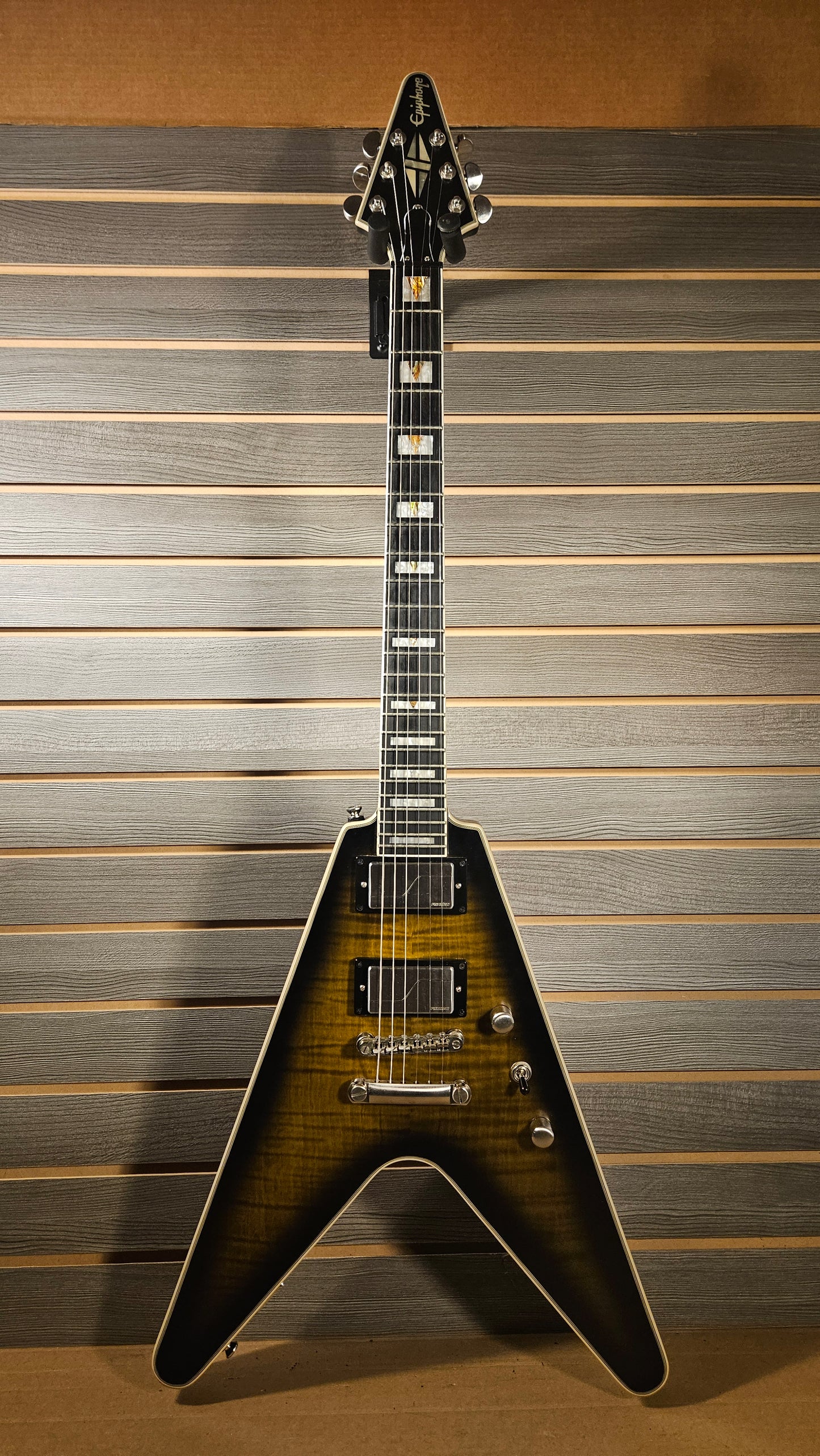 USED: Epiphone Flying V Prophecy Yellow Tiger Aged Gloss
